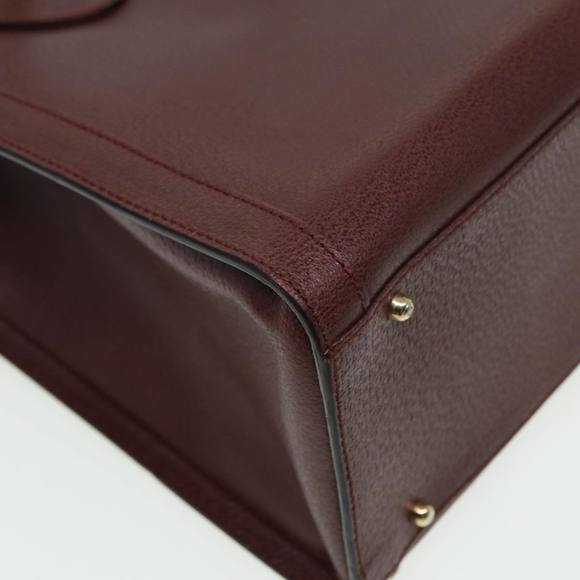 GUCCI Bamboo Hand Bag Leather Red 002 1186 0260 Auth ep4674 - Picture 12 of 16